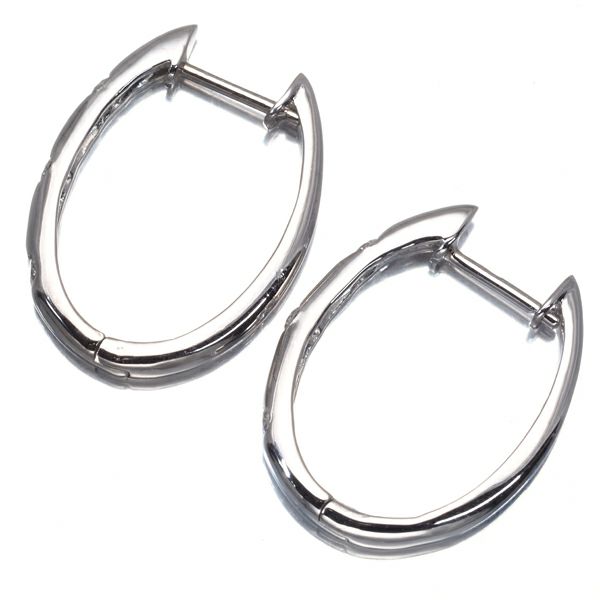 ダイヤ 0.10ct/0.10ct フープ  ピアス Pt900 