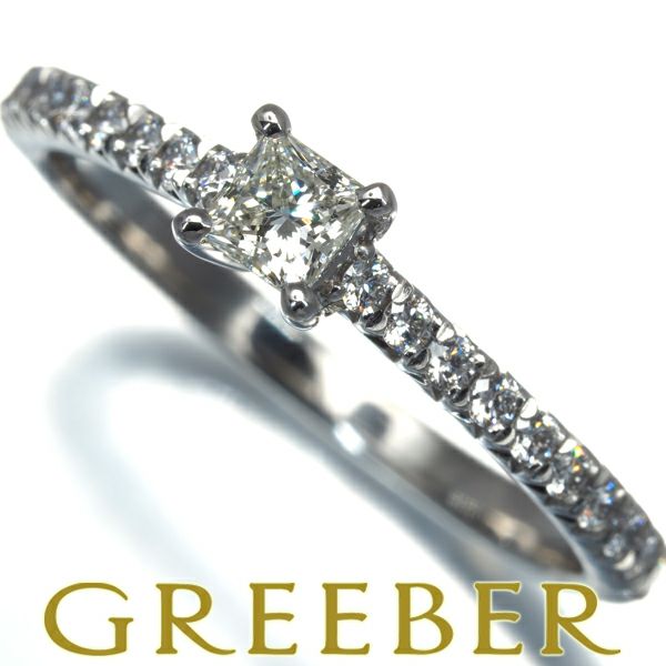 ティファニー リング ダイヤ 0.18ct ソリティア プリンセスカット 11.5号 Pt950 