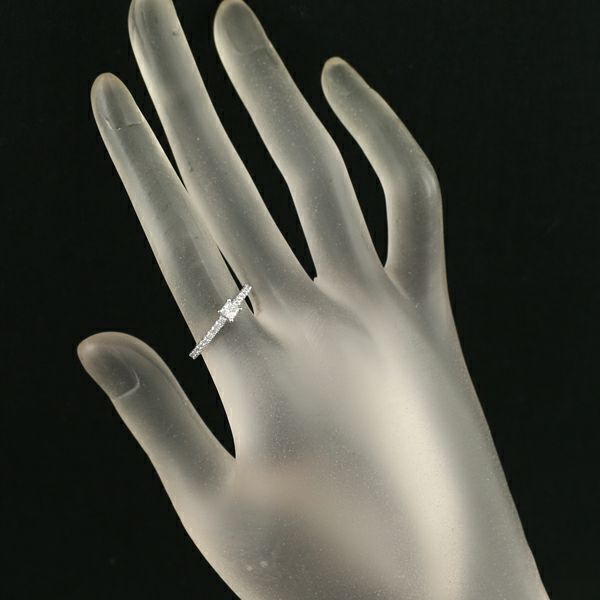 ティファニー リング ダイヤ 0.18ct ソリティア プリンセスカット 11.5号 Pt950 