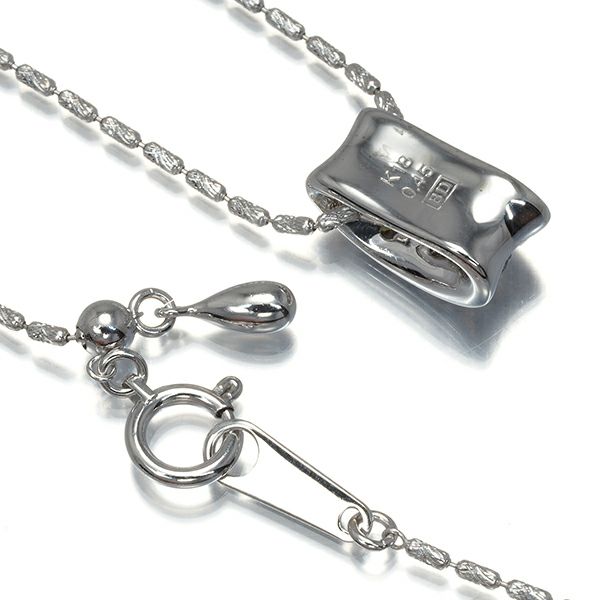 カシケイ ネックレス ダイヤ 0.45ct メランジェ  K18WG 