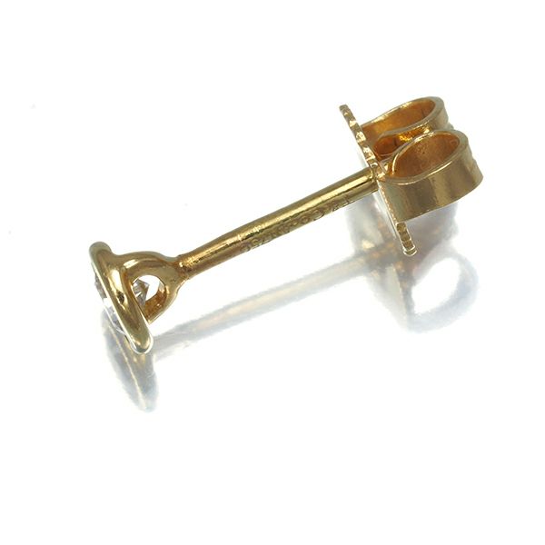 ティファニー ピアス ダイヤ 0.08ct バイザヤード 片耳 K18YG 