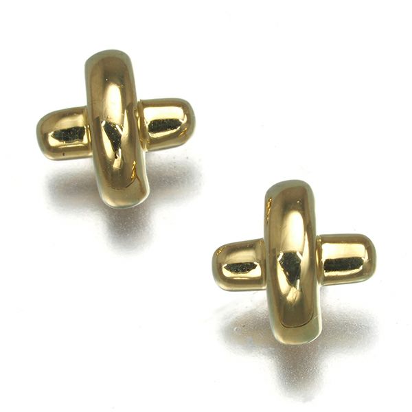 ティファニー ピアス  クロスステッチ  K18YG 