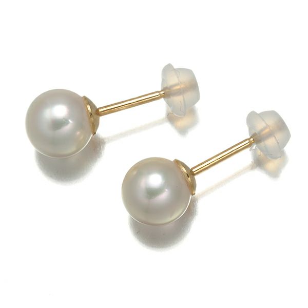 ミキモト ピアス パール アコヤ真珠6.5mm  一粒  K18YG 