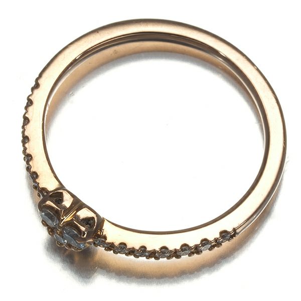 ポンテヴェキオ リング ダイヤ 0.18ct  ハート 10号 K18PG 