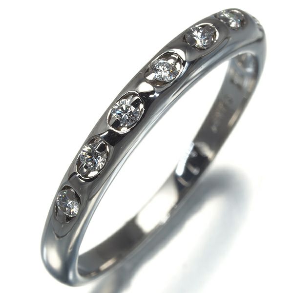 セリーヌ リング ダイヤ 0.11ct  7P 12号 Pt900 