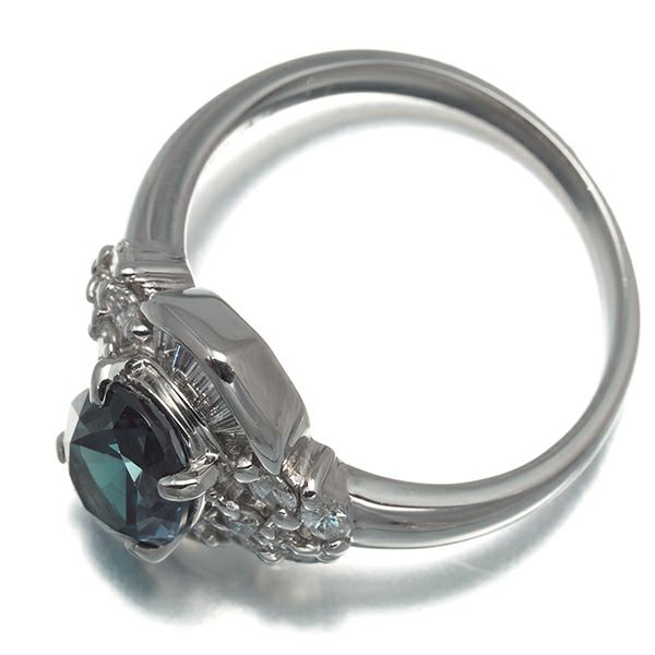 クレサンベール リング 再結晶アレキサンドライト 1.41ct ダイヤ クラシック 10号 Pt900 ソ