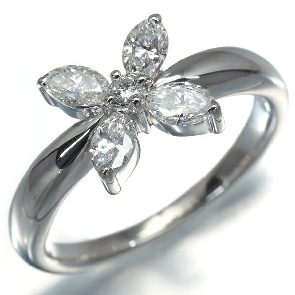 ダイヤ 0.03ct/0.60ct 2種カット リング Pt850