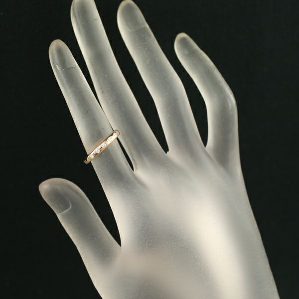 ティファニー リング ダイヤ スタッキングバンド ウェディング 2.8mm　5P 6.5号 K18PG 