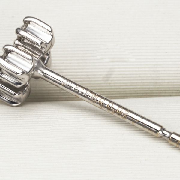 ミキモトペルリータ ピアス ダイヤ 0.02ct/0.02ct  クロス K18WG/Pt900 