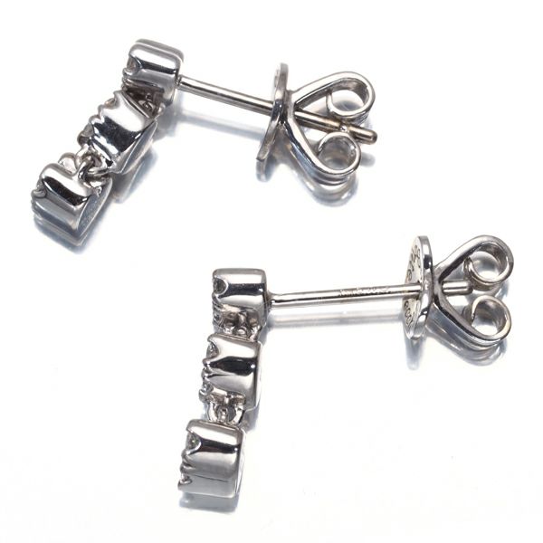 ポンテヴェキオ ピアス ダイヤ 0.08ct/0.08ct  ハート K18WG 