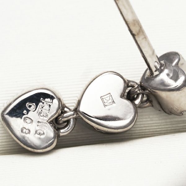 ポンテヴェキオ ピアス ダイヤ 0.08ct/0.08ct  ハート K18WG 