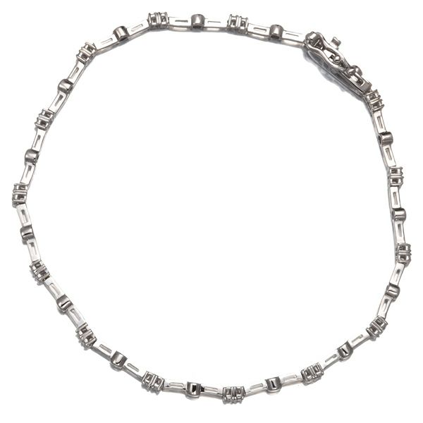 ヴァンドーム ブレスレット ダイヤ 0.22ct  ステーション K18WG 