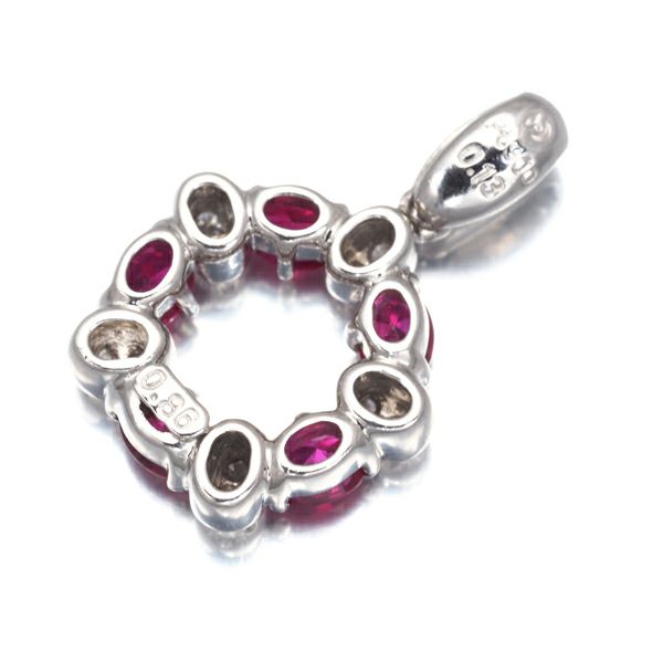 タサキ ペンダントトップ ルビー 0.86ct ダイヤ 0.13ct   Pt900 