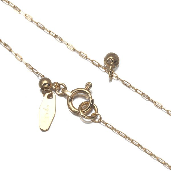 アガット ネックレス ダイヤ 0.10ct  一粒 K18YG 