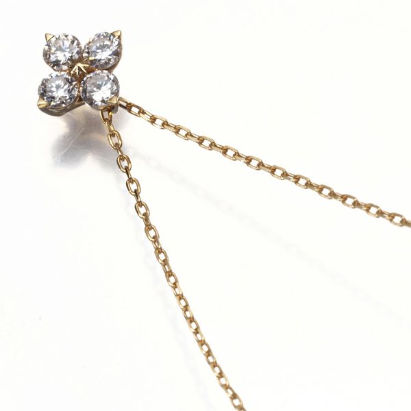 スタージュエリー ネックレス ダイヤ 0.13ct ブライテストスター  K18YG 