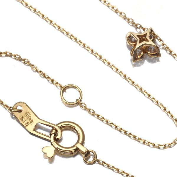 スタージュエリー ネックレス ダイヤ 0.13ct ブライテストスター  K18YG 