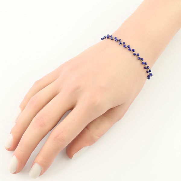 アガット ブレスレット ラピスラズリ   K10YG 