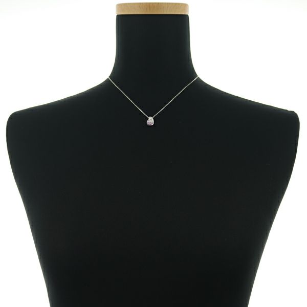スタージュエリー ネックレス サファイア 0.20ct ダイヤ 0.08ct  ティアドロップ K18WG 