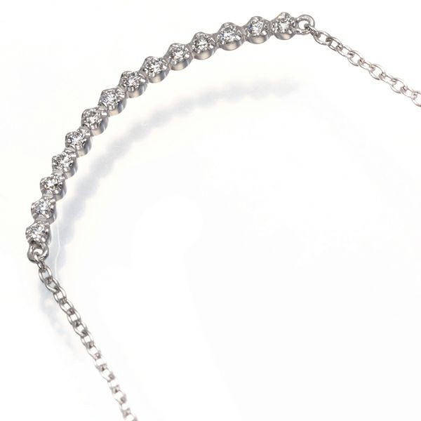 アーカー ネックレス ダイヤ 0.07ct ビリーブユー  K18WG 