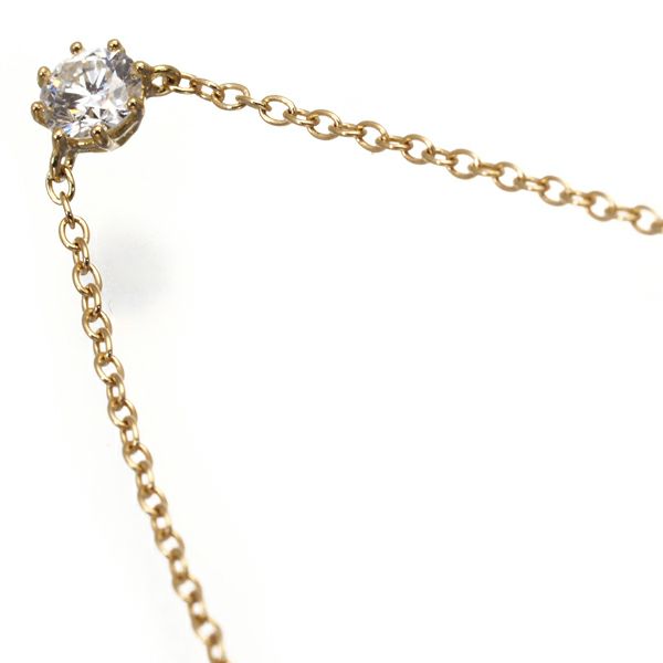 アーカー ネックレス ダイヤ 0.15ct ソルティアラウンド  K18YG 