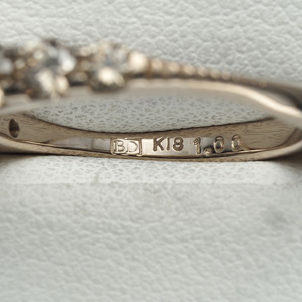 カシケイ リング ダイヤ 1.00ct ネイキッド 11号 K18BG 