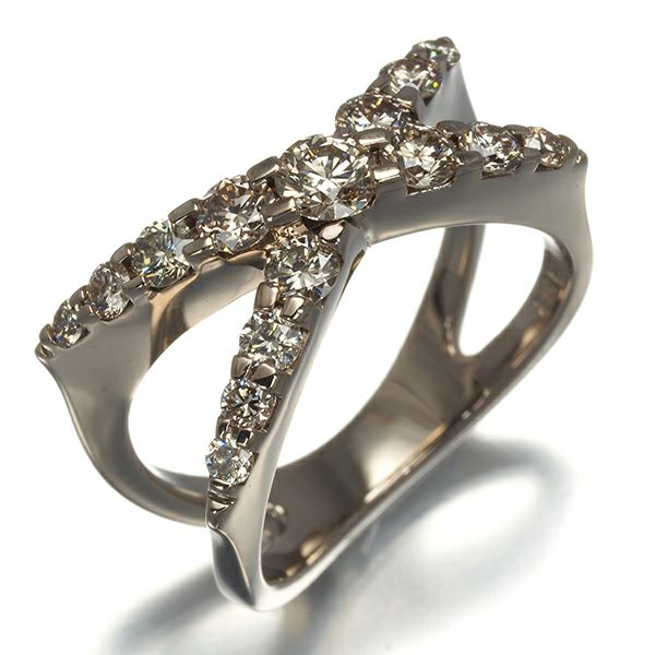 カシケイ リング ダイヤ 1.00ct ネイキッド 12号 K18BG 