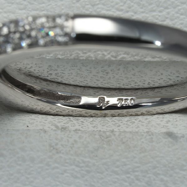 ポンテヴェキオ リング ダイヤ 0.22ct  7.5号 K18WG 