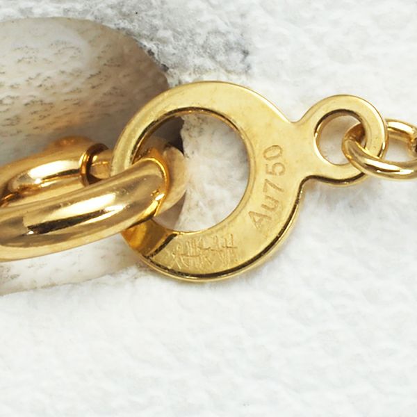 アーカー ネックレス ダイヤ 0.05ct  一粒 K18YG 