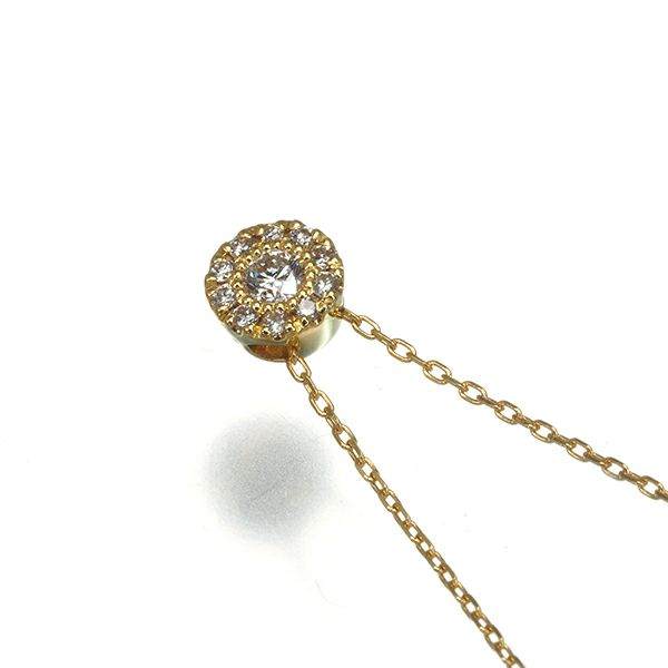 ポンテヴェキオ ネックレス ダイヤ 0.08ct   サークル K18YG 