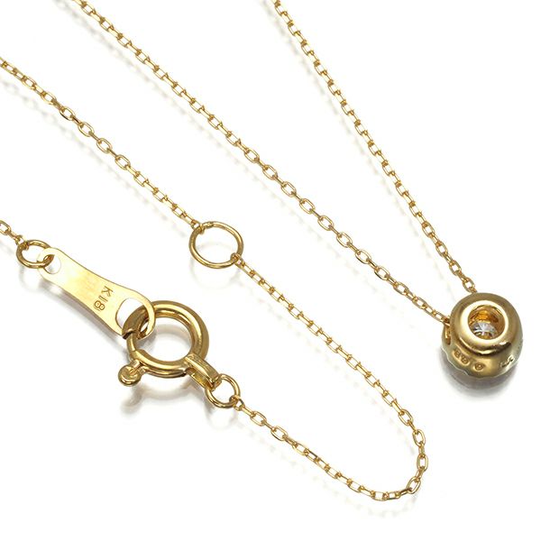 ポンテヴェキオ ネックレス ダイヤ 0.08ct   サークル K18YG 