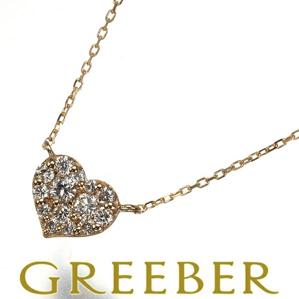ポンテヴェキオ ネックレス ダイヤ 0.13ct  ハート K18PG 