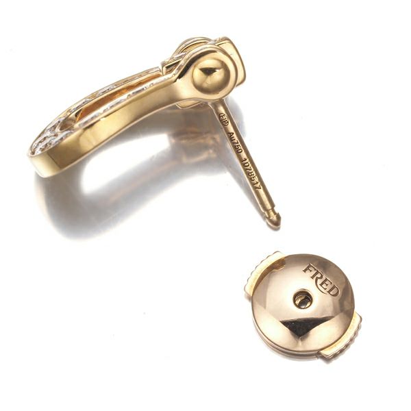 フレッド ピアス ダイヤ フォース10 MM 片耳 K18PG 