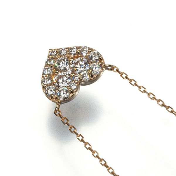 ポンテヴェキオ ネックレス ダイヤ 0.46ct  ハート K18PG 