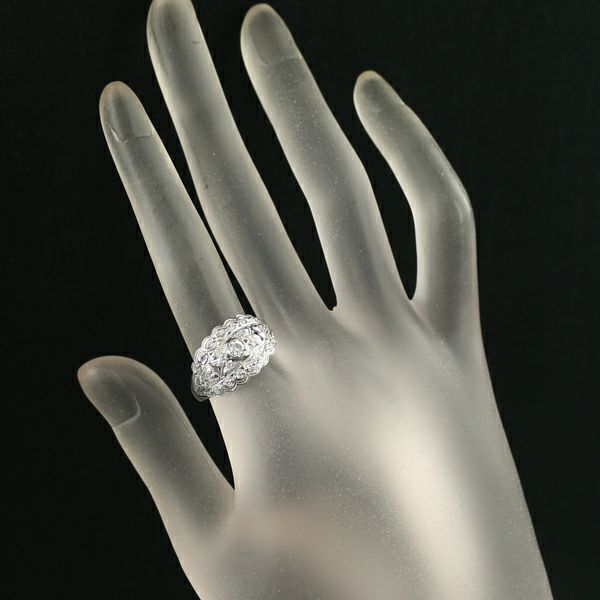 三越 ダイヤ 0.30ct ミルグレイン 15号 リング Pt900 