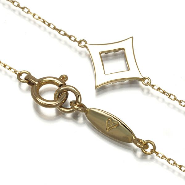 アーカー ブレスレット ダイヤ 0.08ct  スクエア K18YG 