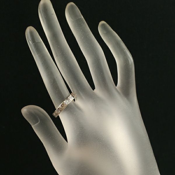 ブラウンダイヤ 0.10ct/1.10ct  ミステリーセッティング リング K18BG 