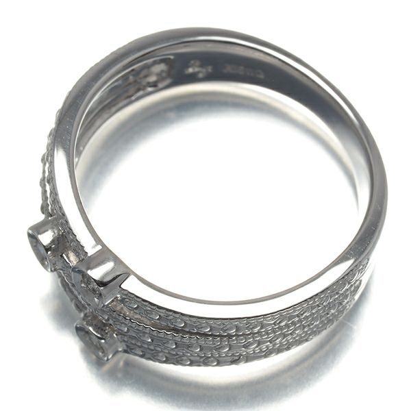 水野薫子 リング ダイヤ 0.05ct  3P ミルグレイン 13号 K18WG 
