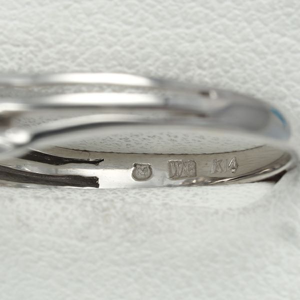 ミキモト リング ダイヤ 0.65ct ソリティア 14.5号 K14WG 