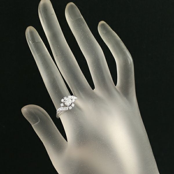 ミキモト リング ダイヤ 0.65ct ソリティア 14.5号 K14WG 