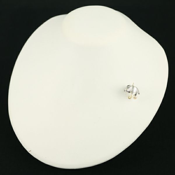 ミキモト ブローチ パール 淡水真珠 5.2mm  傘 ピン シルバー/K18YG 