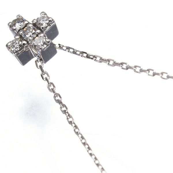 4℃ ネックレス ダイヤ  クロス Pt850 