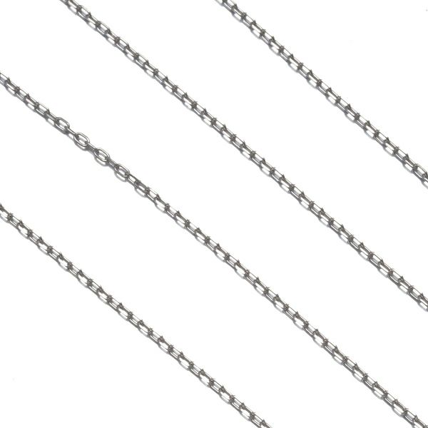 カットアズキ チェーンネックレス ロング 64cm Pt850 