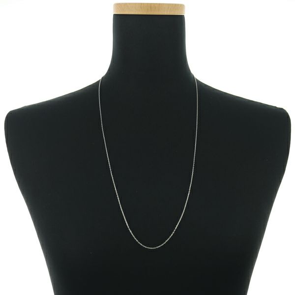 カットアズキ チェーンネックレス ロング 64cm Pt850 