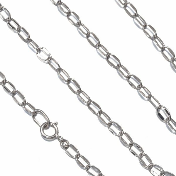  チェーンネックレス ロング 60cm K18WG 