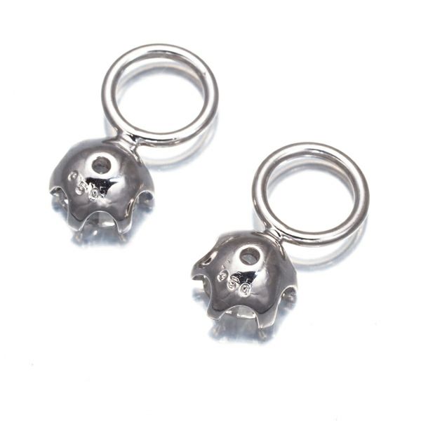 ダイヤ 一粒 チャーム ピアス Pt900 