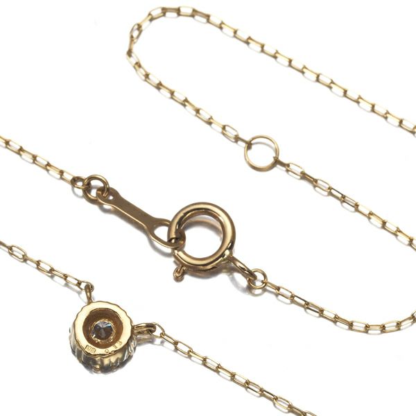 ダイヤ 0.13ct   ネックレス K18YG 