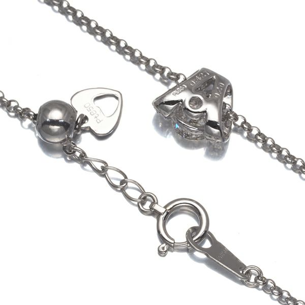 ダイヤ 0.427ct/0.20ct H SI1 EX   ネックレス Pt900/Pt850 鑑定書