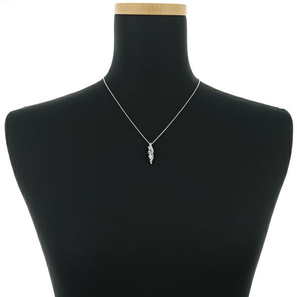 ピンク&クリアダイヤ 0.04ct/0.20ct フラワー  ネックレス K18WG ソーティング