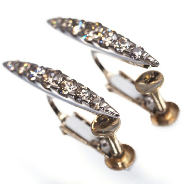 カシケイ イヤリング ダイヤ 0.60ct ネイキッド  K18BG 