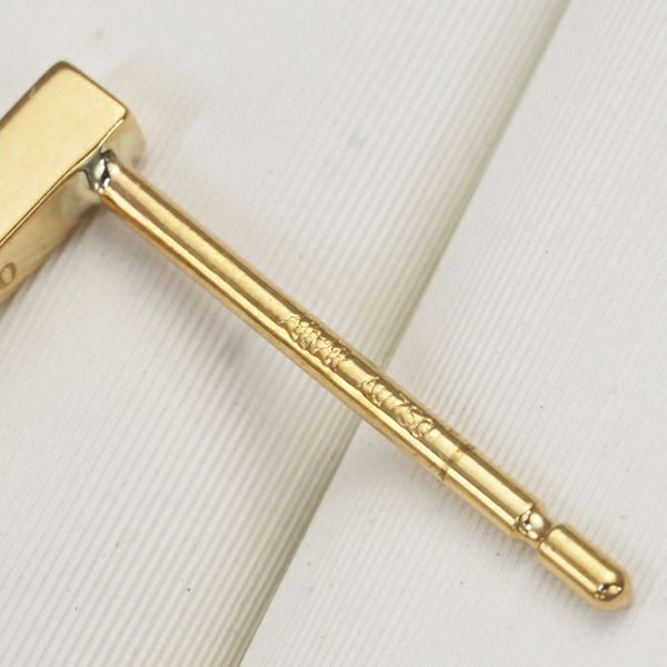 アーカー ピアス ダイヤ 0.10ct シャンデリア ライン ショート 片耳 保証書 K18YG 